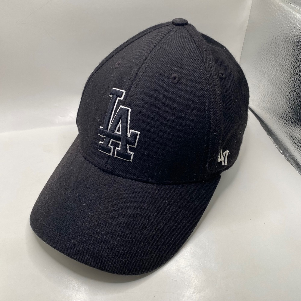 LA Dodgers 47 Brand MVP Adjustable Hat Mens OSFA Black Wool Blend Baseball Cap
